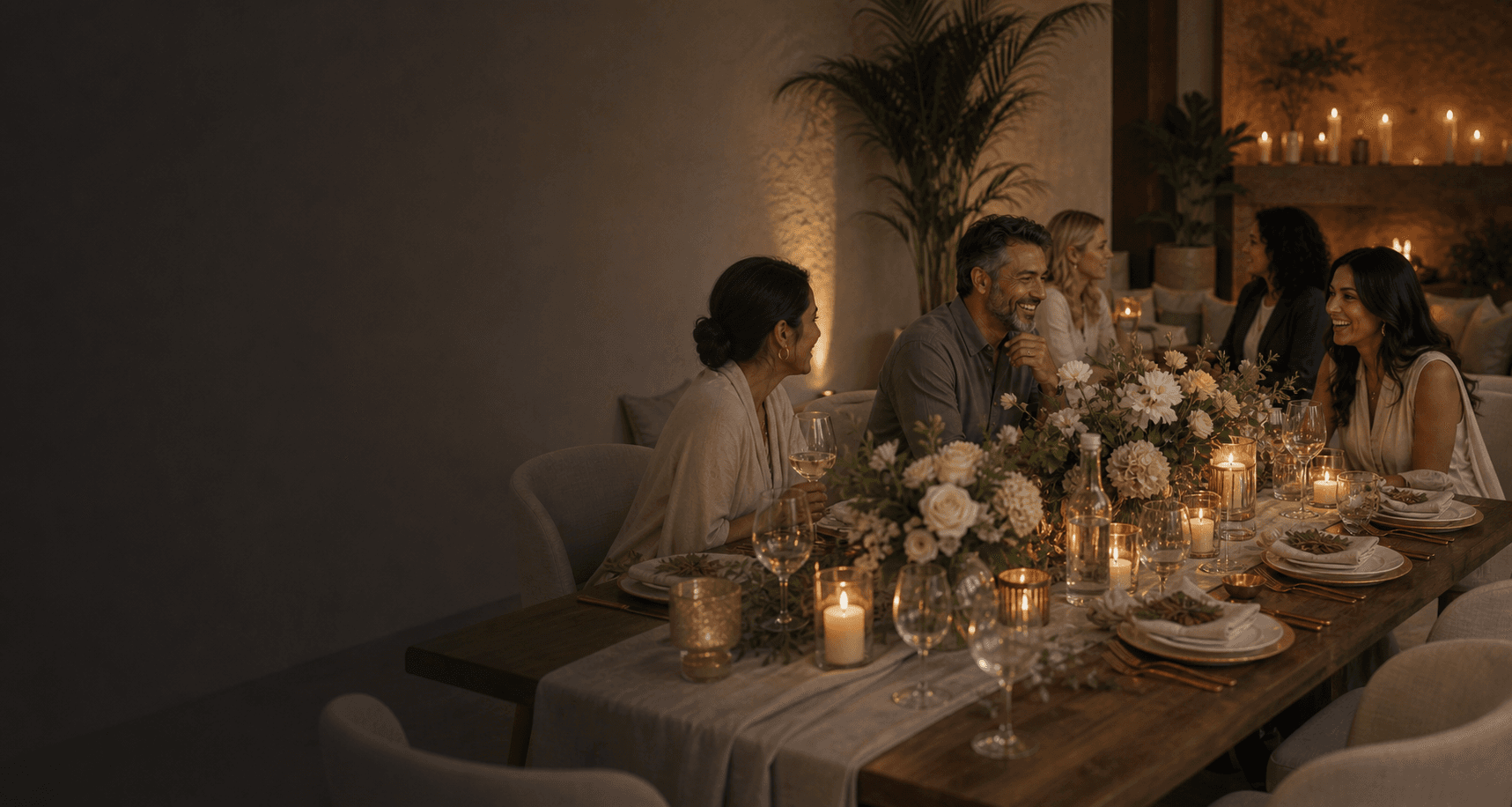 Elegant RESET retreat dining moment